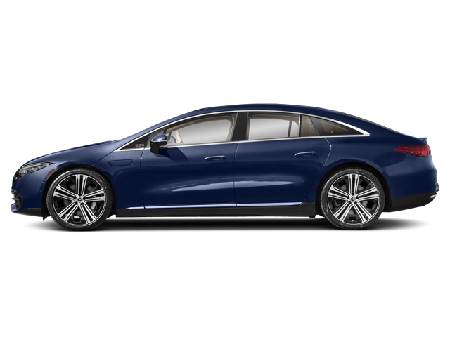 Blue Mercedes-Benz EQS 450 Profile Left