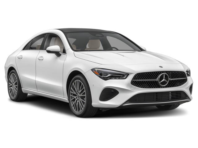 White 2025 Mercedes-Benz CLA 250 luxury front view