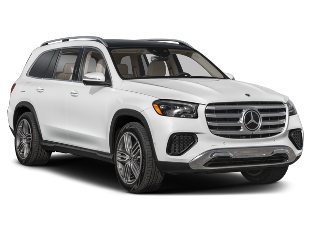 White 2025 Mercedes-Benz GLE 450 on display