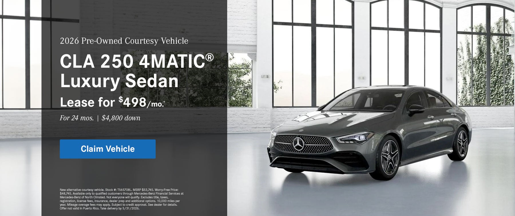 CLA 250 4MATIC Lease Offer