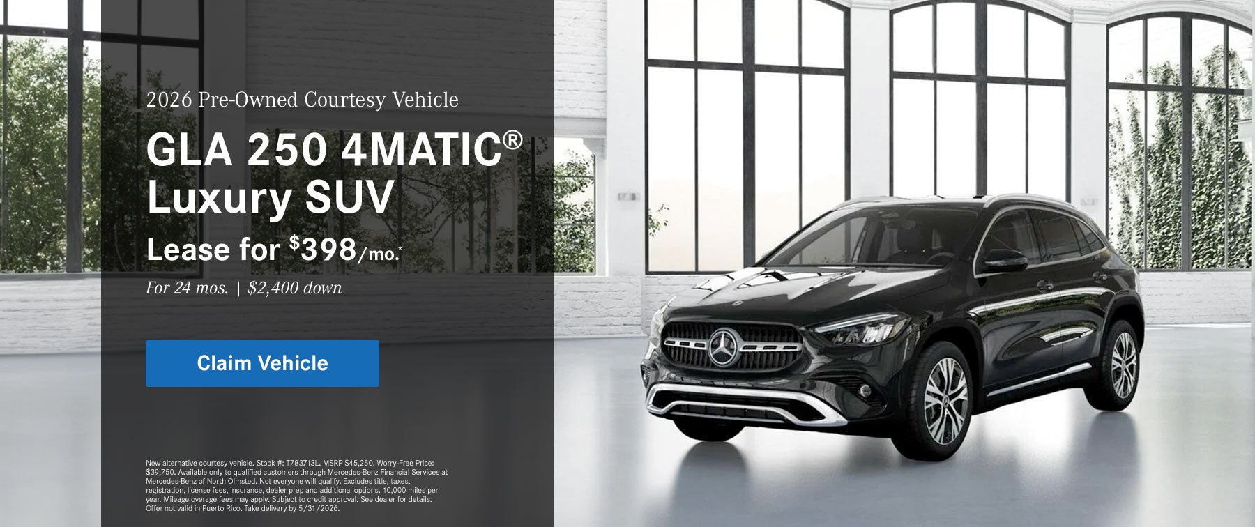 GLA 250 4MATIC Lease Offer