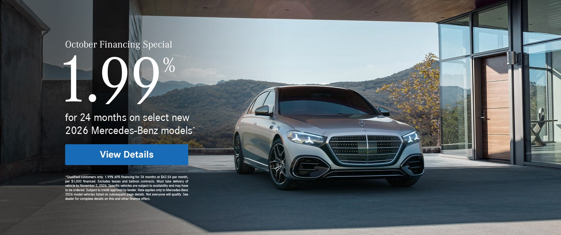  1.99% APR on select 2026 Mercedes-Benz models 